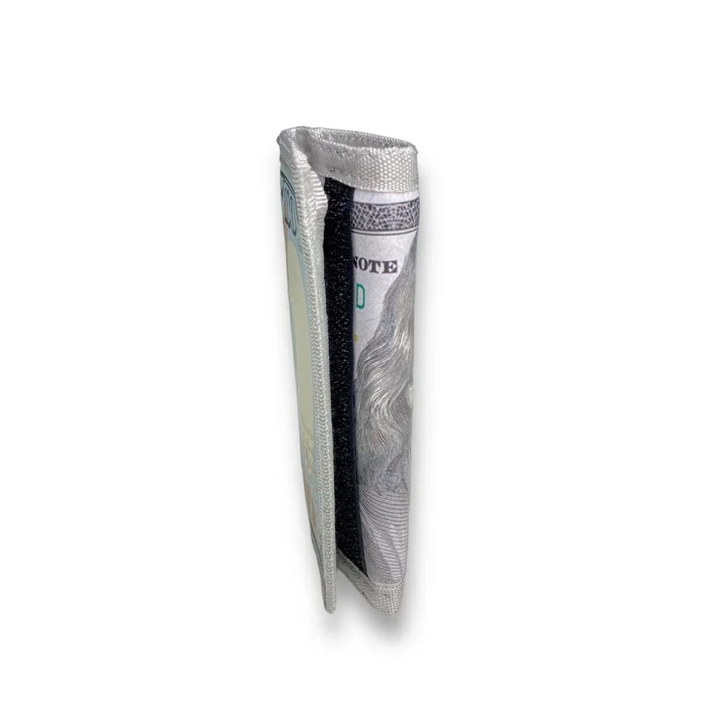100 Dollar Bill Printed Trifold Wallet